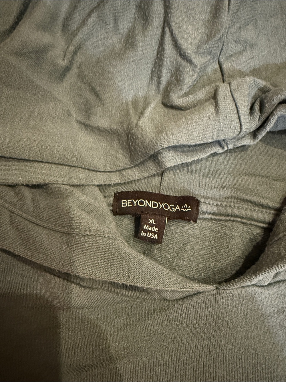 Beyond Yoga muted olive pullover hoodie - Picture 2 of 3